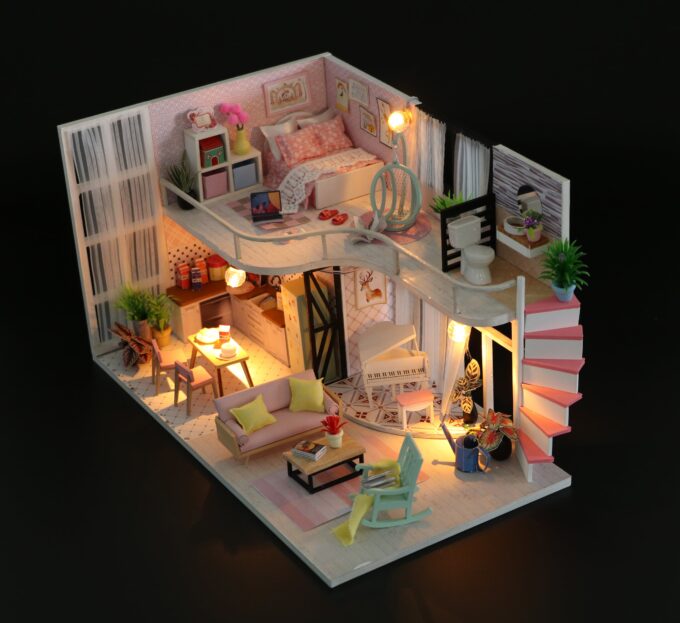 Cocoon Pink Melody Cottage Miniature