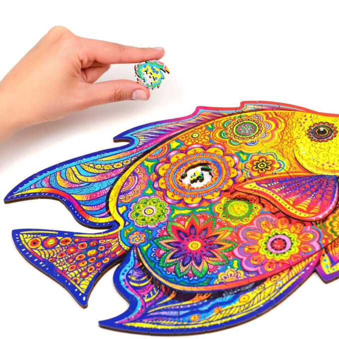 2d puzzles for kid fish multicolor