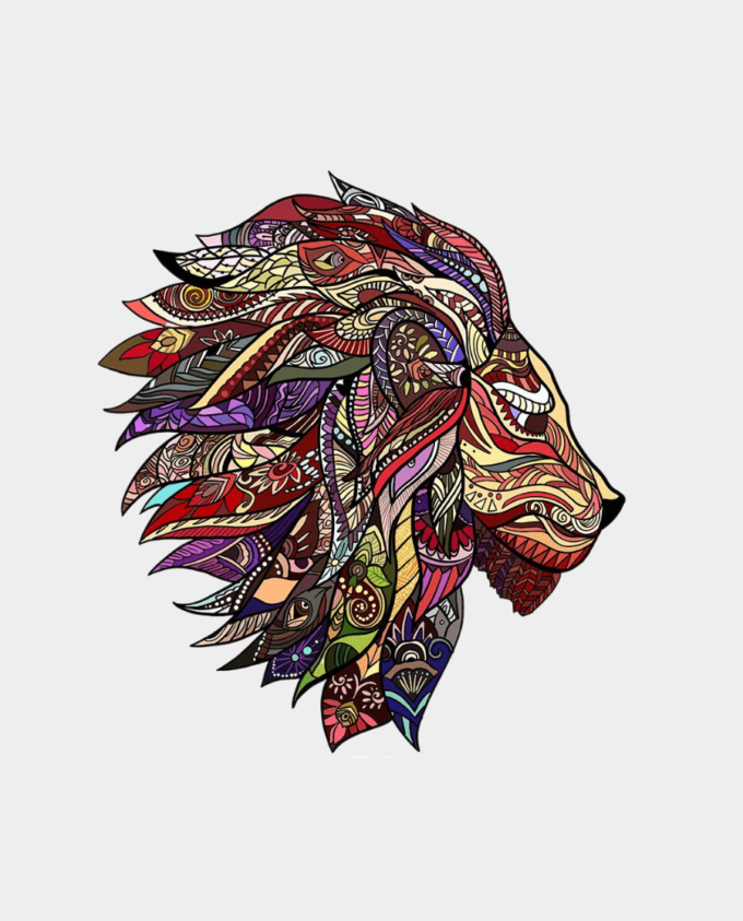 Wooden Jigsaw Puzzle lion by cocoon